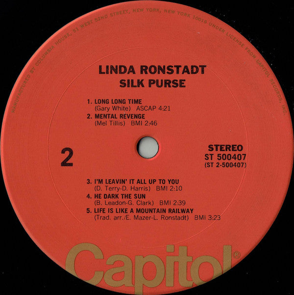 Linda Ronstadt : Silk Purse (LP, Album, Club, RE, San)