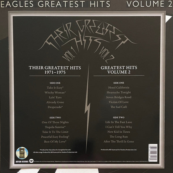 Eagles : Eagles Their Greatest Hits: Volumes 1 & 2 (2xLP, Comp, RE, Box)