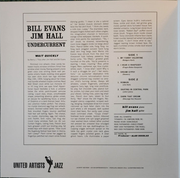 Bill Evans - Jim Hall : Undercurrent (LP, Album, RE)