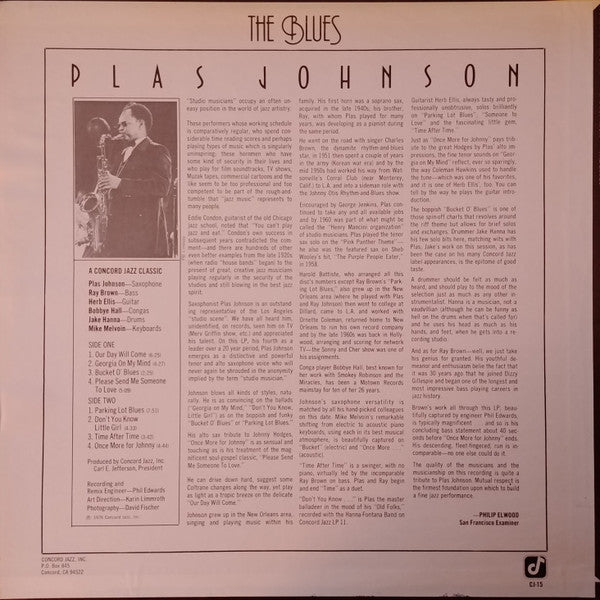 Plas Johnson : The Blues (LP, Album)