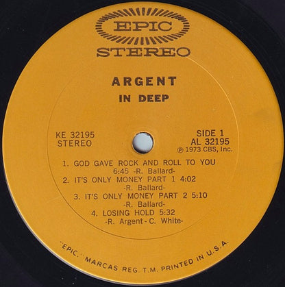 Argent : In Deep (LP, Album, San)