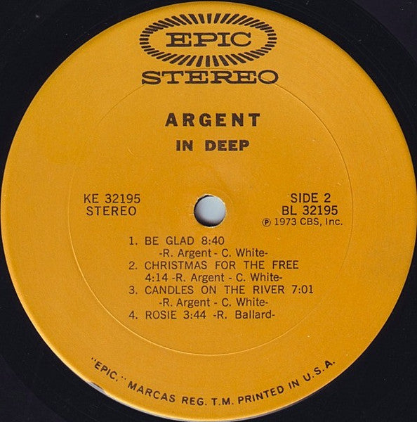 Argent : In Deep (LP, Album, San)