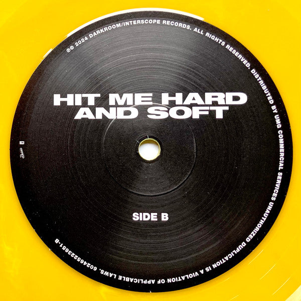 Billie Eilish : Hit Me Hard And Soft (LP, Album, Ltd, Yel)