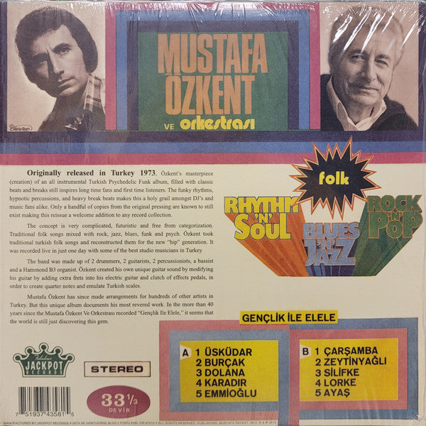 Mustafa Özkent Ve Orkestrası : Gençlik İle Elele (LP, Album, RE)