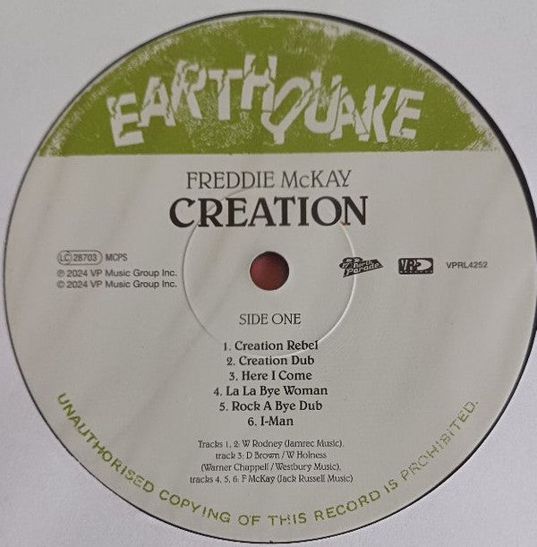 Freddie McKay - Creation (LP, Album, RE, RM)