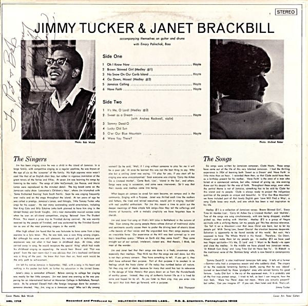 Jimmy Tucker & Janet Brackbill : Jim & Jan (LP, Album)