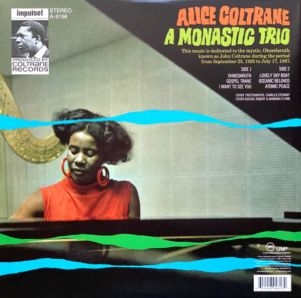 Alice Coltrane : A Monastic Trio (LP, Album, RE, Gat)