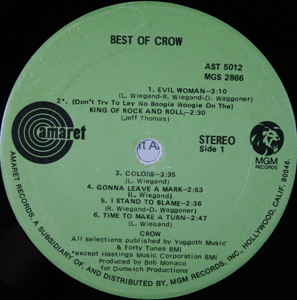 Crow (4) : Best Of Crow (LP, Comp)