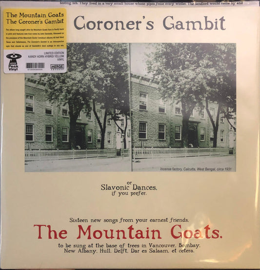 The Mountain Goats : The Coroner's Gambit (LP, Album, Ltd, RE, Yel)