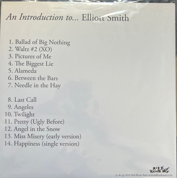 Elliott Smith : An Introduction To Elliott Smith (LP, Comp, Ltd, Sil)