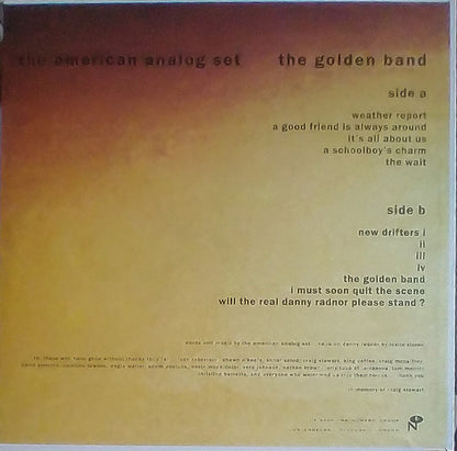 The American Analog Set : The Golden Band (LP, Album, RE, RM, Yel)