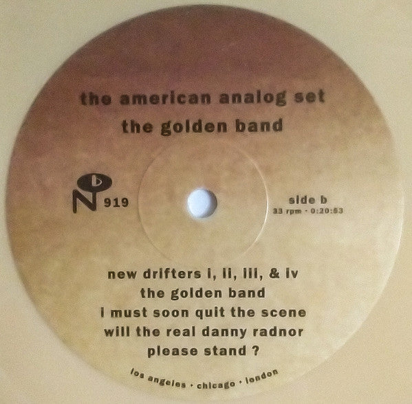 The American Analog Set : The Golden Band (LP, Album, RE, RM, Yel)