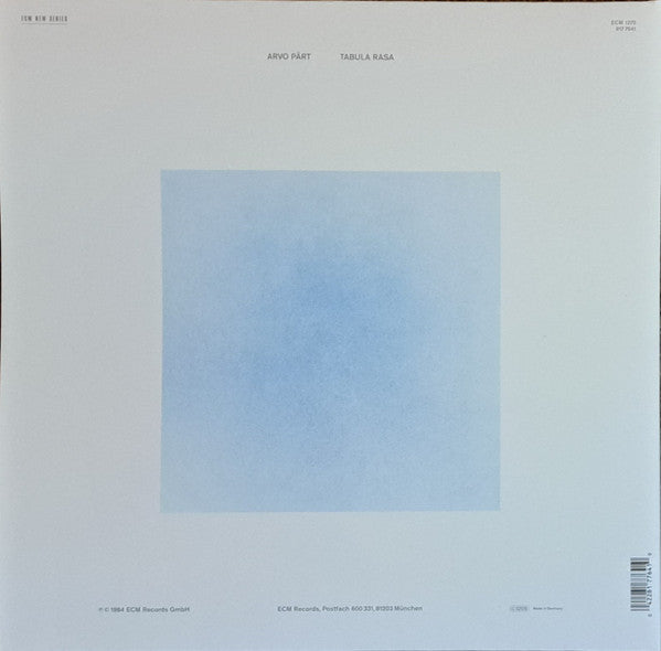 Arvo Pärt : Tabula Rasa (LP, Album, RE, RP, Gat)