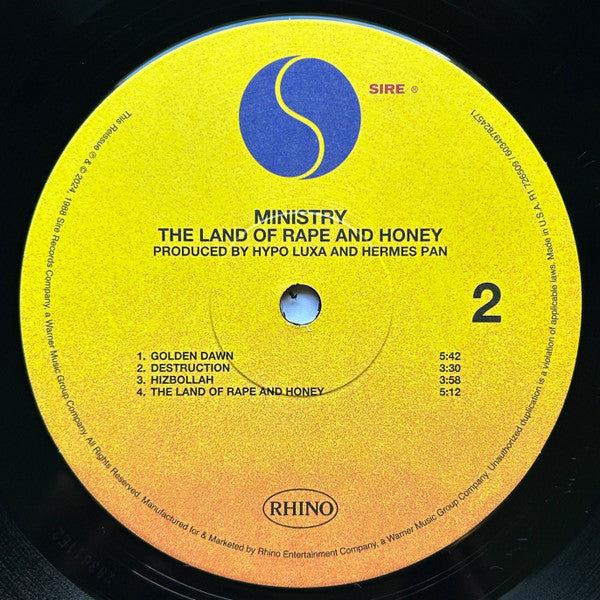 Ministry : The Land Of Rape And Honey (2xLP, Ltd, RE, RM)