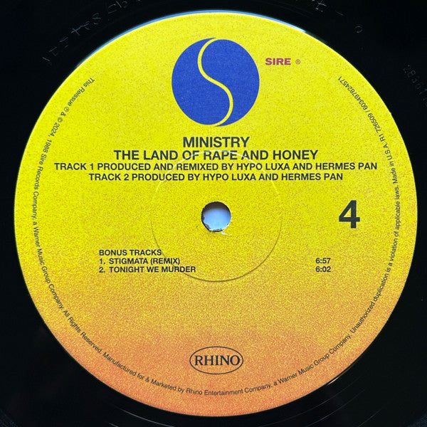 Ministry : The Land Of Rape And Honey (2xLP, Ltd, RE, RM)