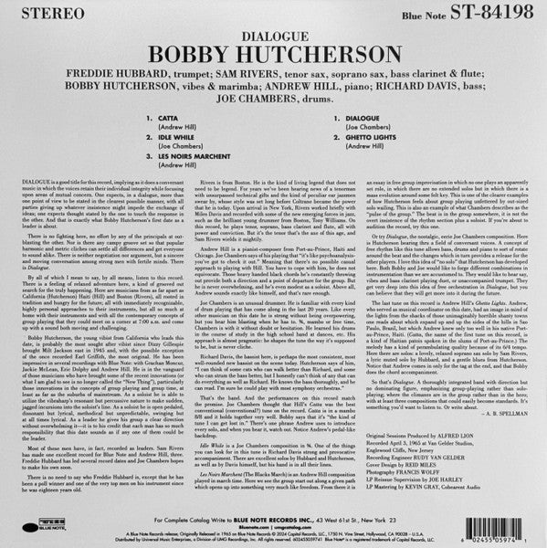 Bobby Hutcherson : Dialogue (LP, Album, RE, 180)