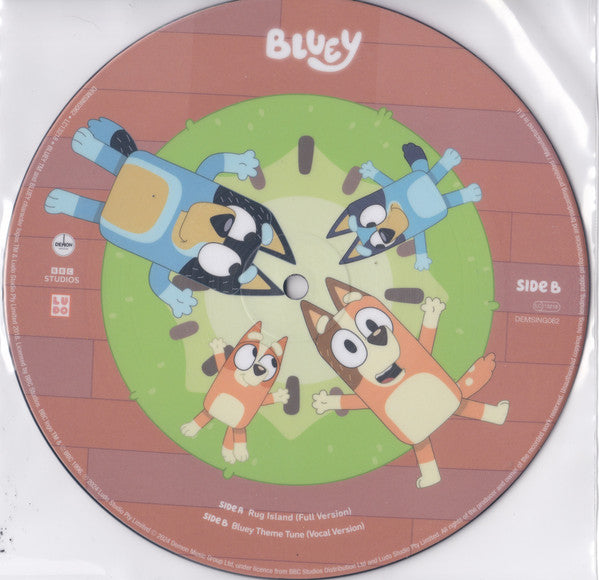 Joff Bush, The Bluey Music Team : Rug Island (Full Version) (7", Single, Pic, Rec)