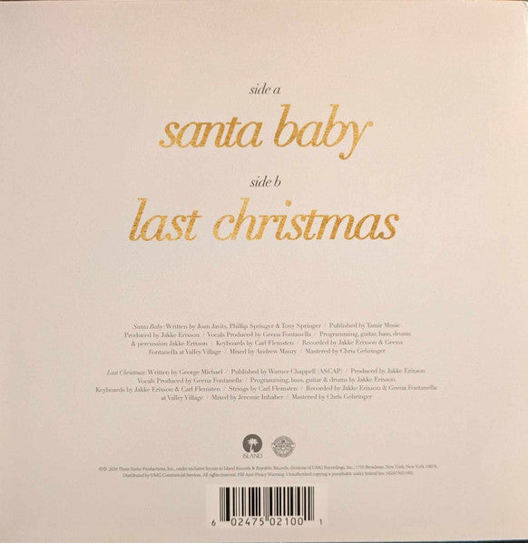 Lauren Spencer-Smith : Santa Baby/Last Christmas  (7", RSD, Single, Whi)