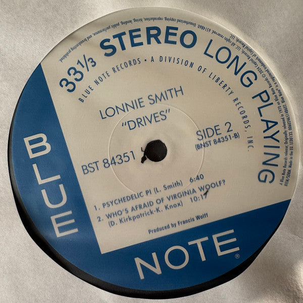 Lonnie Smith : Drives (LP, RE, RM, 180)