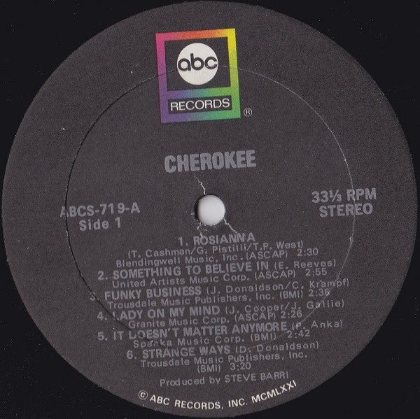 Cherokee (13) : Cherokee (LP, Album)