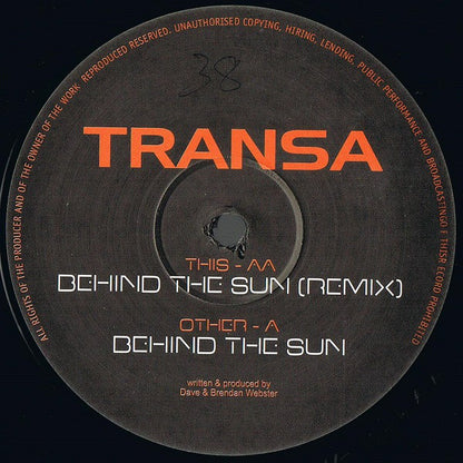 Transa : Behind The Sun (12")