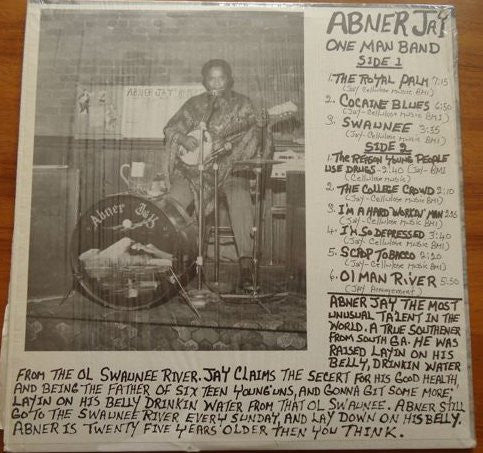 Abner Jay : Swaunee Water And Cocaine Blues (LP)