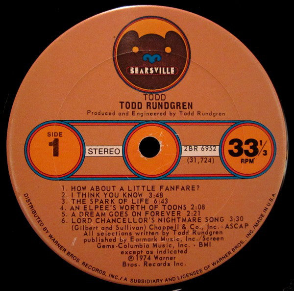 Todd Rundgren : Todd (2xLP, Album)