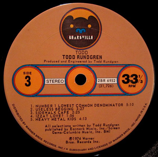 Todd Rundgren : Todd (2xLP, Album)