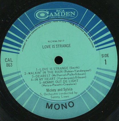 Mickey & Sylvia : Love Is Strange (LP, Comp, Mono)