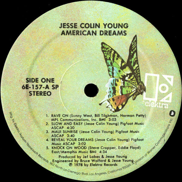 Jesse Colin Young : American Dreams (LP, Album, SP )