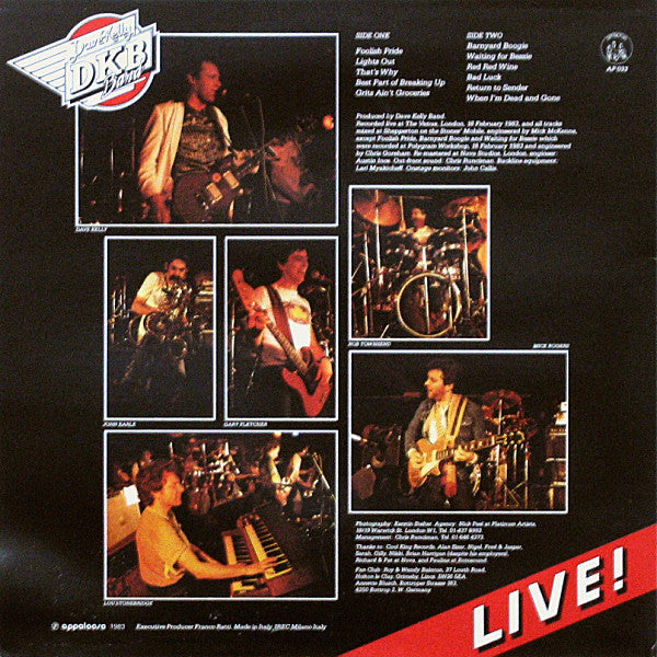 The Dave Kelly Band : Live! (LP, Album)