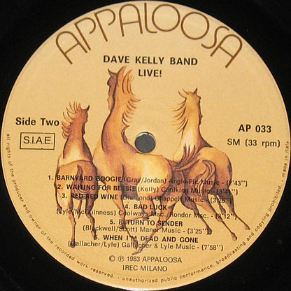 The Dave Kelly Band : Live! (LP, Album)