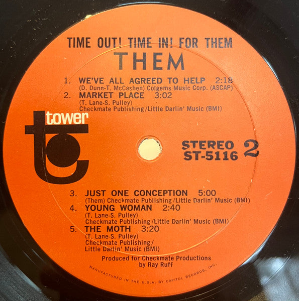 Them (3) : Time Out! Time In For Them (LP, Album)