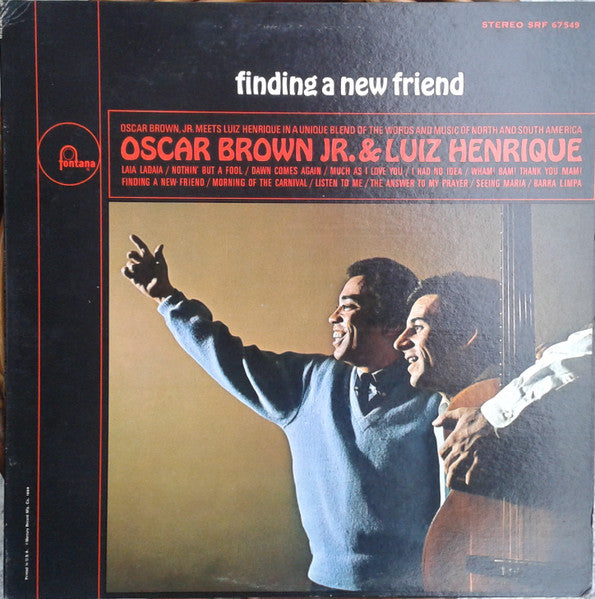 Oscar Brown Jr. & Luiz Henrique : Finding A New Friend (LP, Album, Promo)