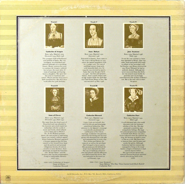 Rick Wakeman : The Six Wives Of Henry VIII (LP, Album, Ter)