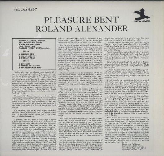 Roland Alexander With Marcus Belgrave : Pleasure Bent (LP, Album, Mono, RE)