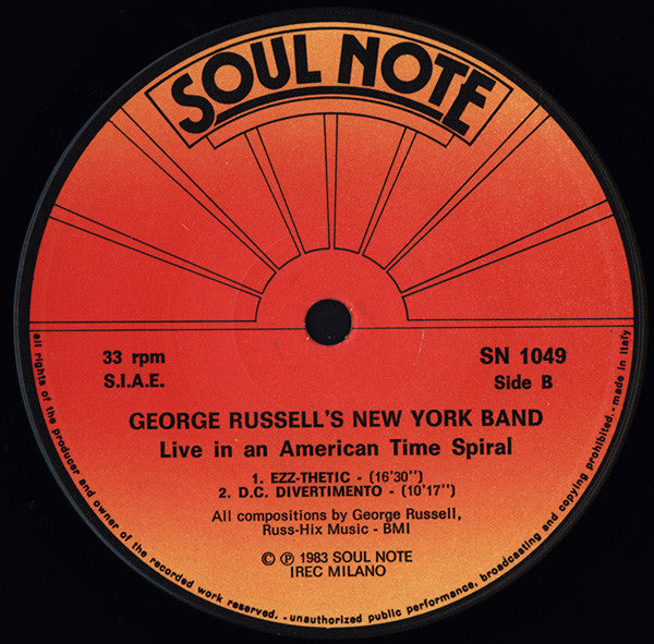 George Russell's New York Band : Live In An American Time Spiral (LP)