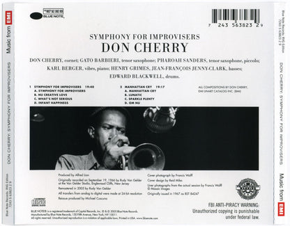 Don Cherry : Symphony For Improvisers (CD, Album, RE, RM)