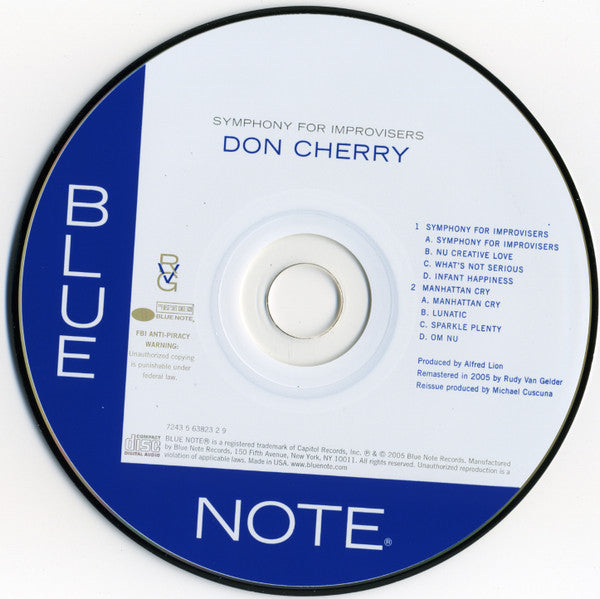 Don Cherry : Symphony For Improvisers (CD, Album, RE, RM)