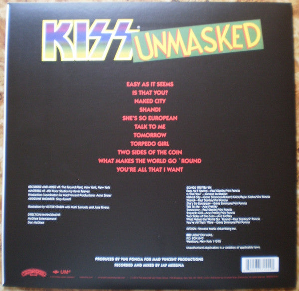 Kiss : Unmasked (LP, Album, RE, 180)