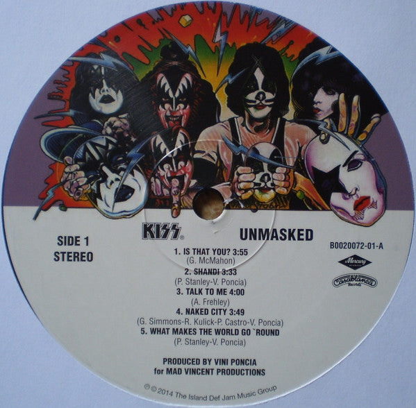 Kiss : Unmasked (LP, Album, RE, 180)