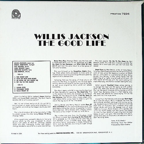 Willis Jackson : The Good Life (LP)