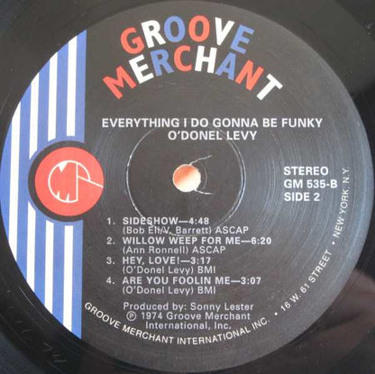 O'Donel Levy : Everything I Do Gonna Be Funky (LP, Album, RE)