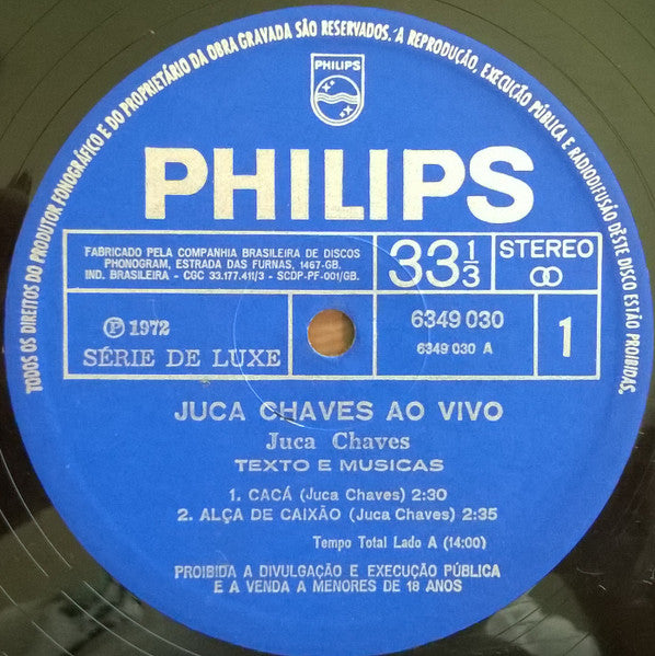 Juca Chaves : Ao Vivo (LP, Album)