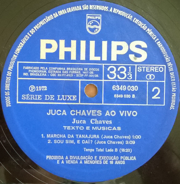 Juca Chaves : Ao Vivo (LP, Album)