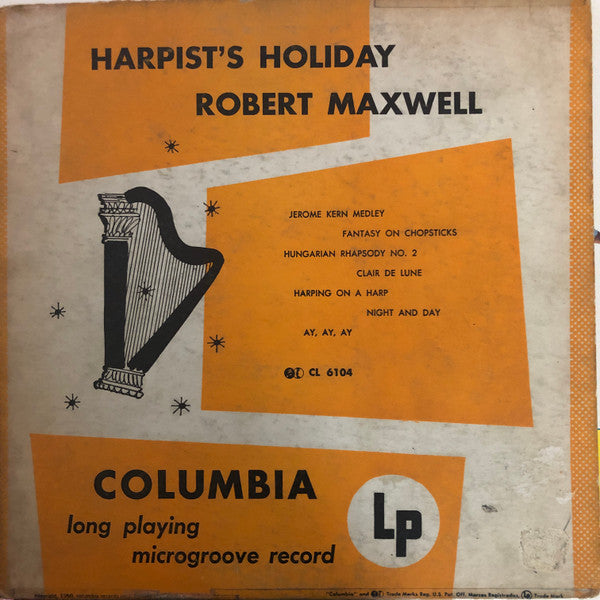 Robert Maxwell : Harpist's Holiday (10", Album)