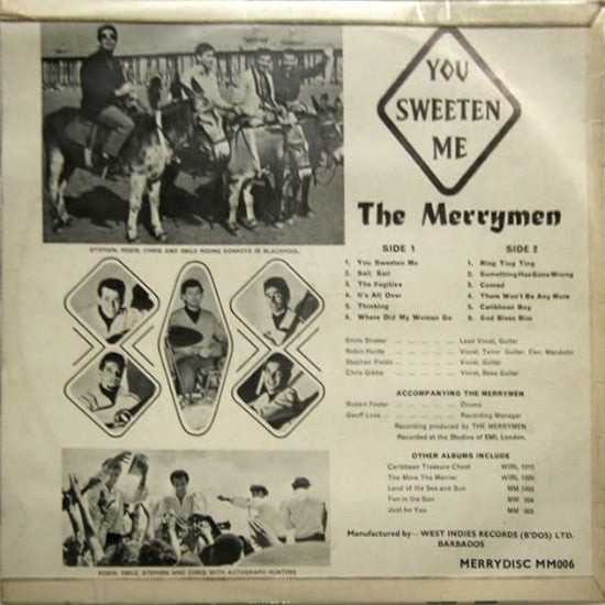 The Merrymen : You Sweeten Me (LP, Album, Mono, B&W)