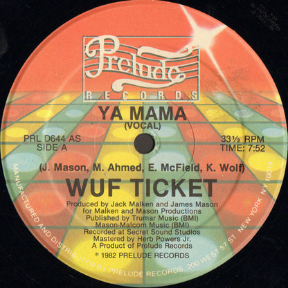 Wuf Ticket : Ya Mama (12")