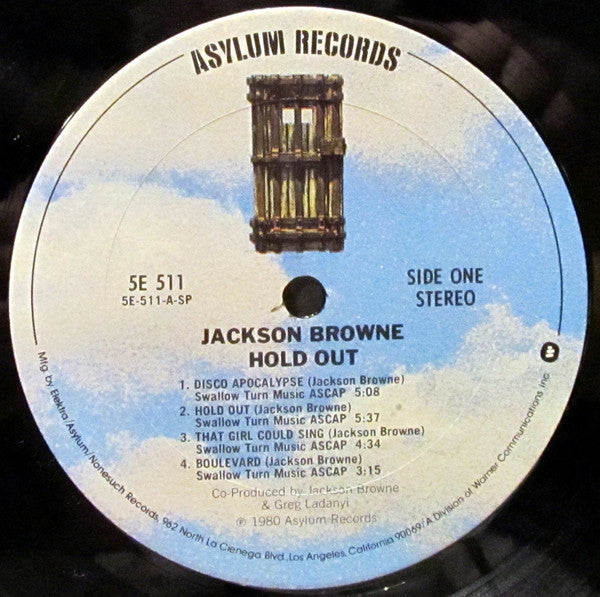 Jackson Browne : Hold Out (LP, Album, Club, Pit)