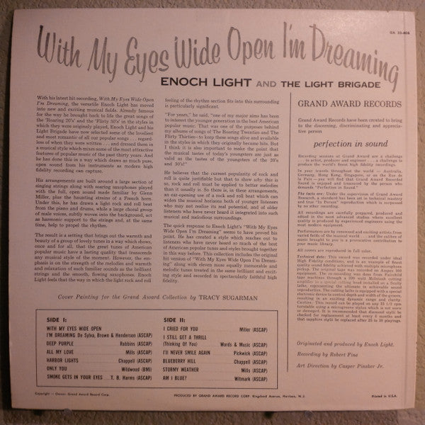 Enoch Light And The Light Brigade : With My Eyes Wide Open I'm Dreaming (LP, Mono)